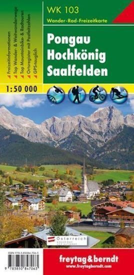 WK 103 Pongau Hochkönig Saalfelden 150 000  turistická mapa