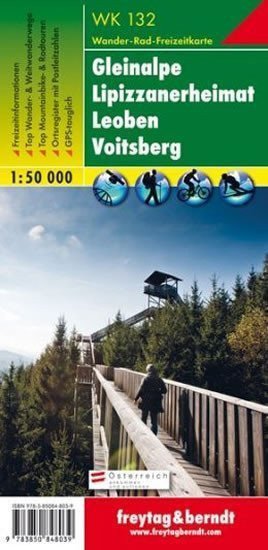 WK 132 Gleinalpe - domov lipicánů Leoben Voitsberg 150 000  turistická mapa