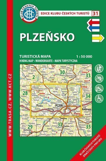 KČT 31 Plzeňsko 150 000turistická mapa