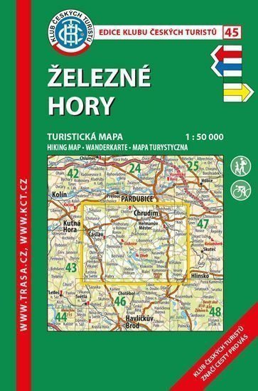 KČT 45 Železné hory 150 000turistická mapa