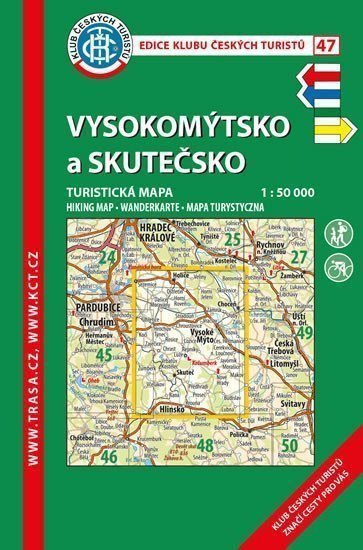 KČT 47 Vysokomýtsko Skutečsko 150 000turistická mapa