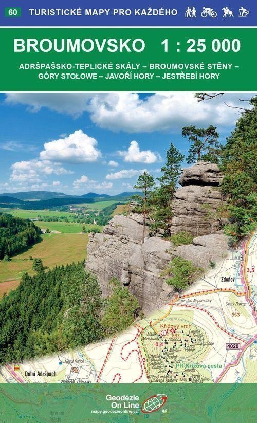 Broumovsko 125 000  60 Turistické mapy pro každého