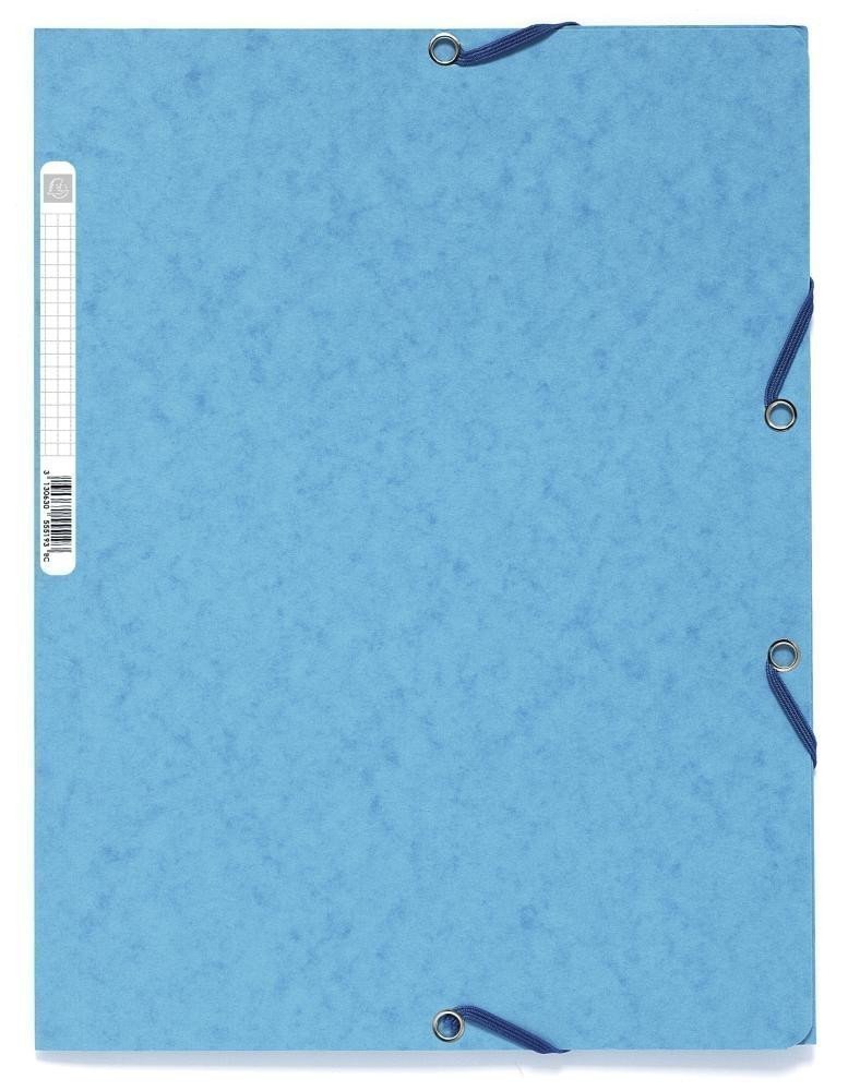 Spisové desky s gumičkou A4 prešpán 400 gm2 - tyrkysové