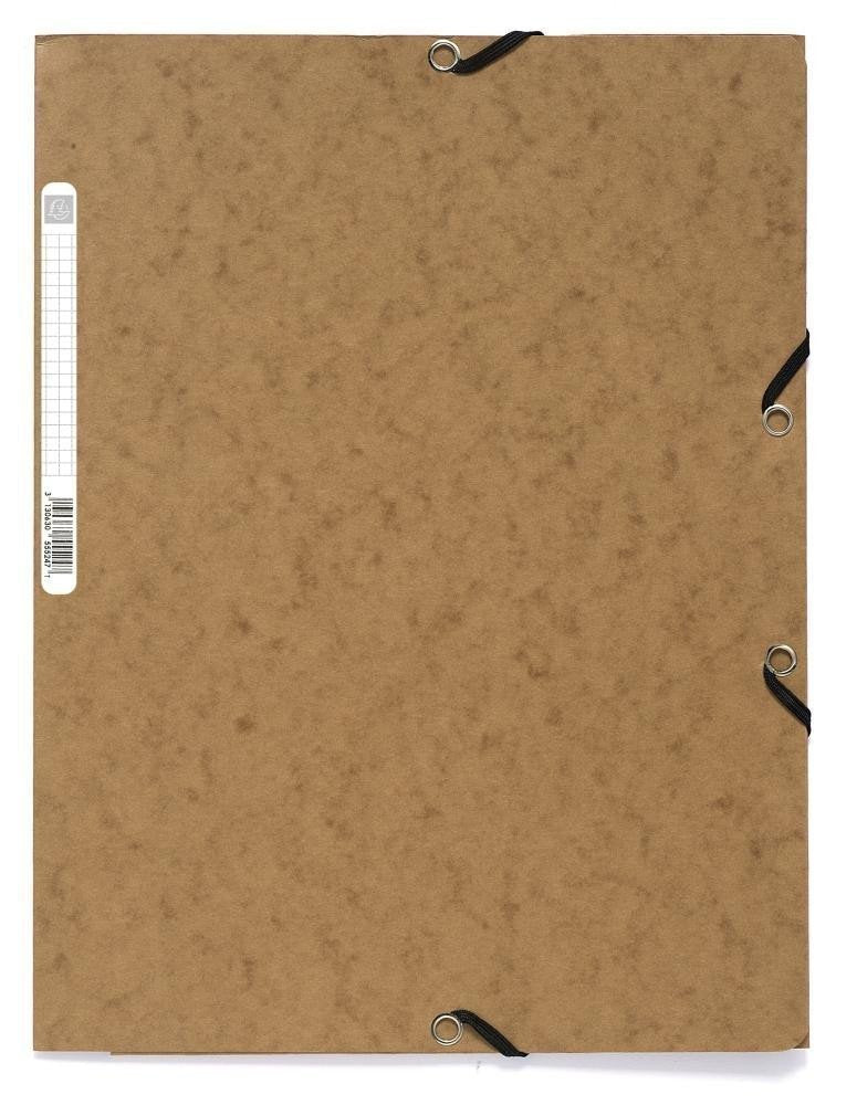 Spisové desky s gumičkou A4 prešpán 400 gm2 - havana