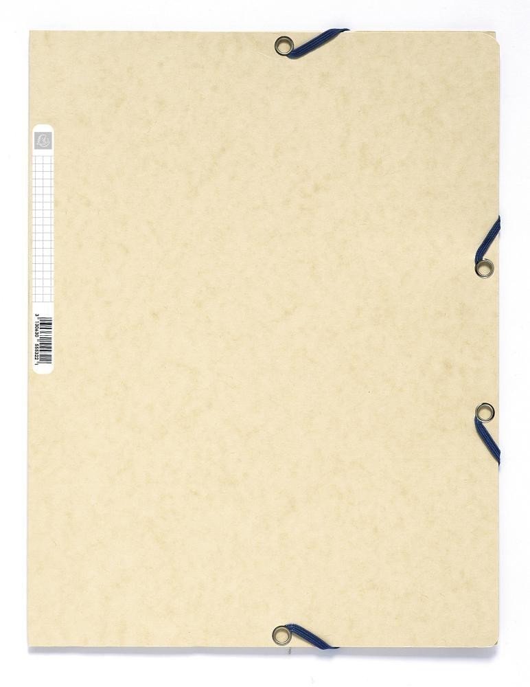 Spisové desky s gumičkou A4 prešpán 400 gm2 - slonovina