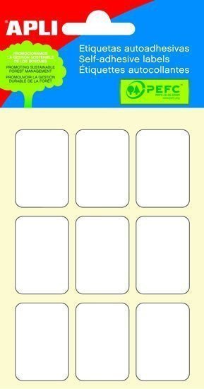 Samolepicí etikety 22 x 32 mm - bílé 54 ks