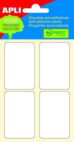 Samolepicí etikety 34 x 53 mm - bílé 24 ks