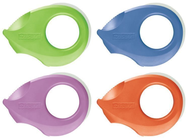 Mini odvíječ na prst s páskou crystal clear 10 m x 19 mm - mix barev 16 ks