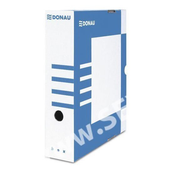 DONAU archivační box A4 80 mm lepenka - modrý