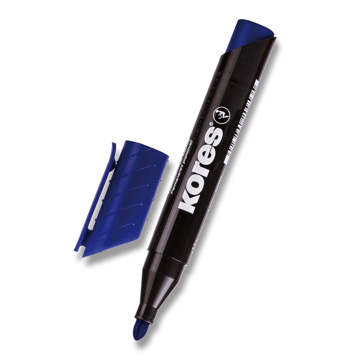 Kores K-MARKER Permanentní popisovač kulatý hrot 3 mm modrý