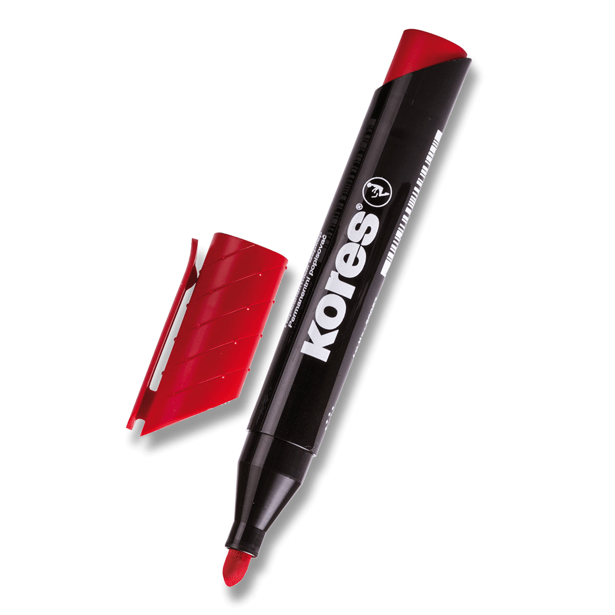 Kores K-MARKER Permanentní popisovač kulatý hrot 3 mm červený