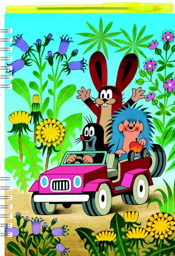 Krtek 2 - Zápisník A5 s kroužkovou vazbou  pero