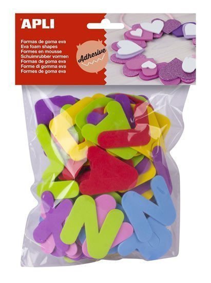 APLI pěnovka tvary - mix písmen barev 104 ks