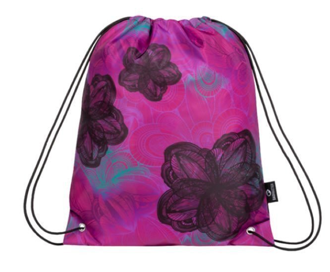 Bagmaster Školní vak na přezůvky SHOES MARK 20 A PINKBLACKTURQUOISE
