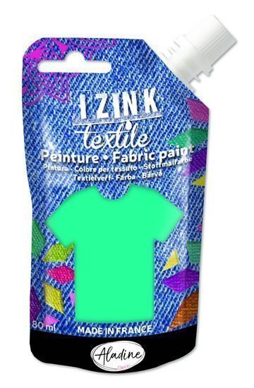 Textilní barva IZINK Textile - světle tyrkysová 80 ml