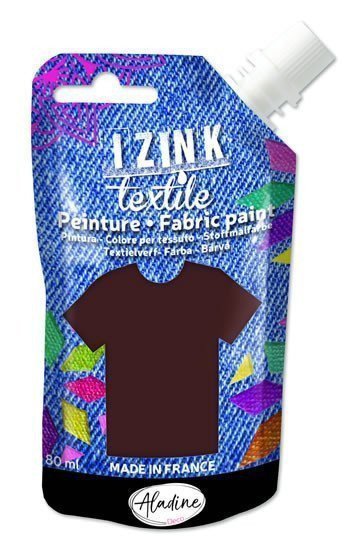 Textilní barva IZINK Textile - hnědá 80 ml