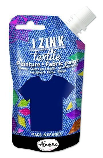 Textilní barva IZINK Textile - tmavě modrá 80 ml