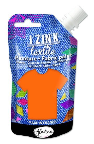 Textilní barva IZINK Textile - oranžová 80 ml