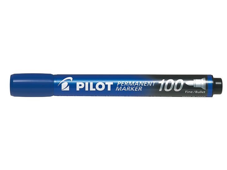 PILOT 100 Popisovač permanentní  BL modrá