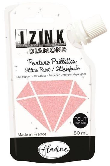 Diamantová barva IZINK Diamond - pudrová růžová 80 ml