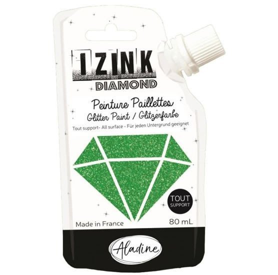 Diamantová barva IZINK Diamond - zelená 80 ml
