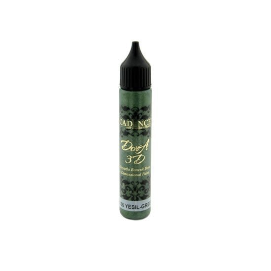 Metalická kontura a 3D barva Cadence Dora - zelená / 25 ml