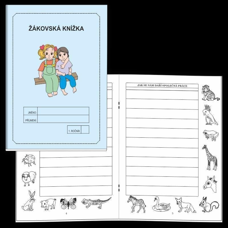 Žákovská knížka 1 ročník - slovní hodnocení modrá