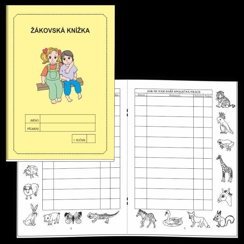 Žákovská knížka 1 ročník - známkování žlutá