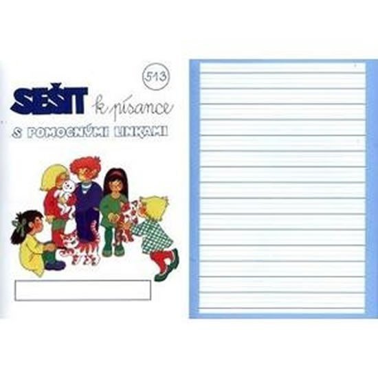 Sešit k písance s pomocnými linkami 513 podložka se sklonem 12 mm linka