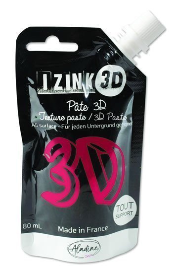 Reliéfní pasta 3D IZINK - geranium růžová 80 ml