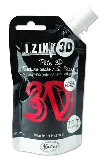 Reliéfní pasta 3D IZINK - tulip perleťová červená 80 ml