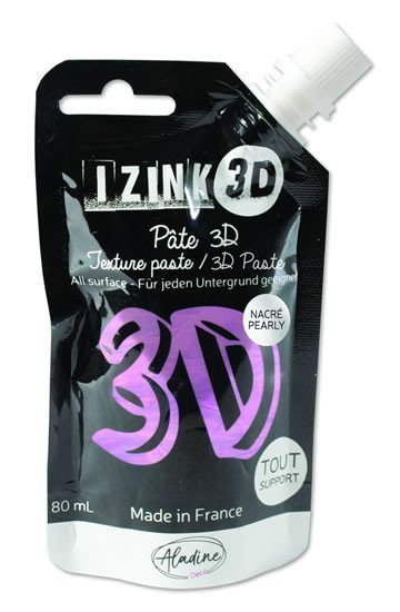 Reliéfní pasta 3D IZINK - amethyst perleťová fialová 80 ml