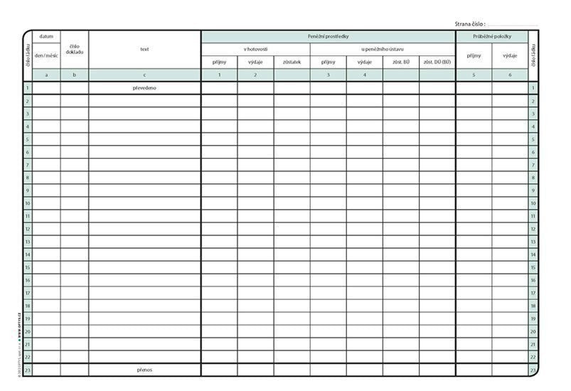 Daňová evidence podrobná pro plátce DPH A4 28 listů