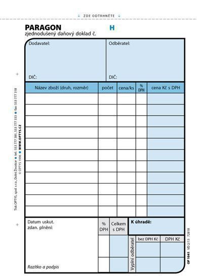 Paragon A6 2 × 50 listů číslovaný