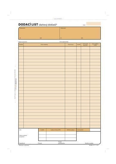 Dodací list A4 100 listů NCR