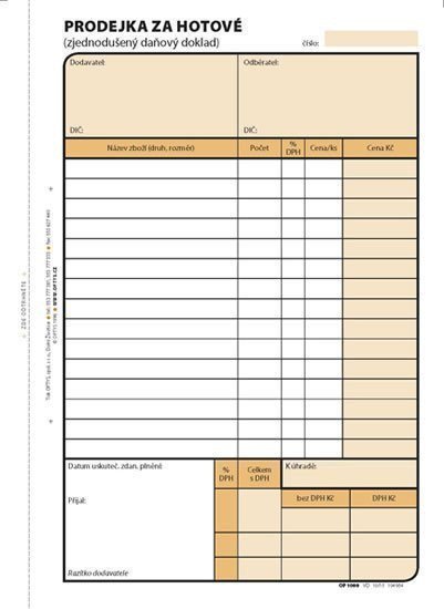 Prodejka za hotové A5 100 listů NCR
