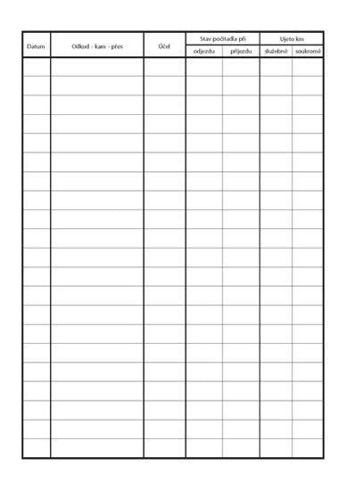 Kniha jízd soukromým vozidlem A5 32 listů