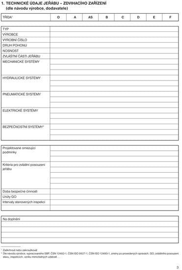 Deník zdvihacího zařízení A4 40 listů