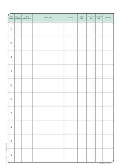 Kniha pošty brožovaná A4 80 listů