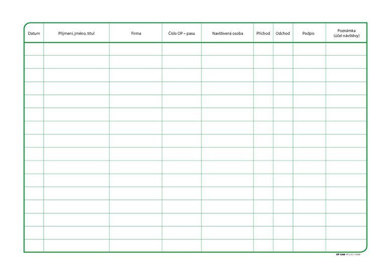 Kniha návštěv A4 32 listů