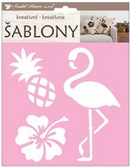 Kreativní šablony - plameňák 18 x 175 cm