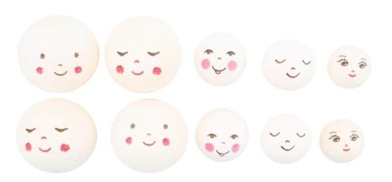 Hlavičky z buničiny - mix velikostí 18-32 mm 10 ks