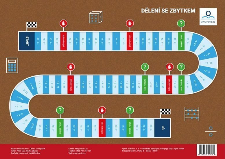 Dělení se zbytkem Desková didaktická hra