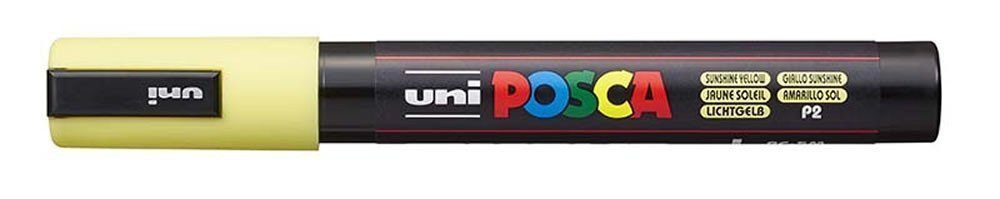 POSCA akrylový popisovač - světle žlutý 25 mm