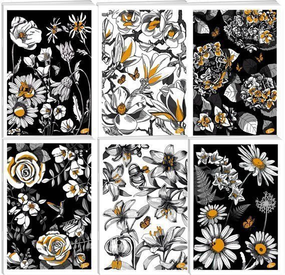 Školní sešit Květiny A4 mix motivů