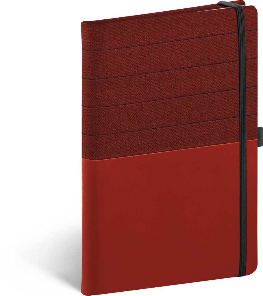 Notes Skiver červenovínový linkovaný 13 × 21 cm