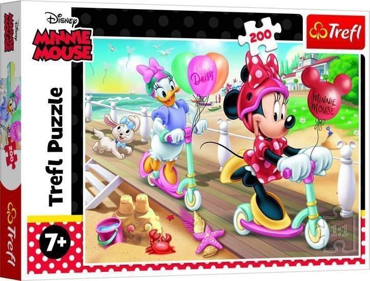 Trefl Puzzle Minnie - Na pláži  200 dílků