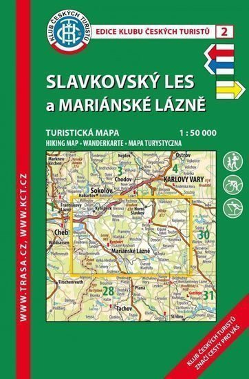 KČT 2 Slavkovský les a Mariánské Lázně 150 000turistická mapa
