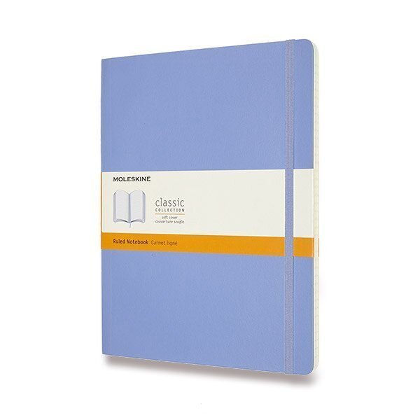 Zápisník Moleskine - měkké desky XL linkovaný - nebesky modrý