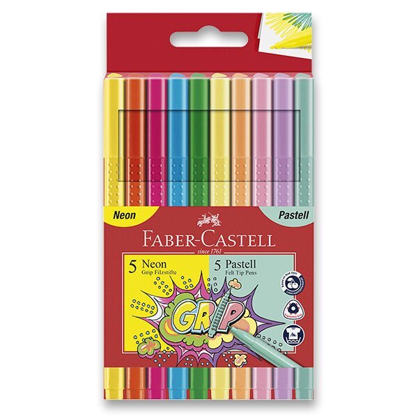 Faber - Castell Fixy Grip - Neon  Pastel 10 ks